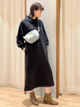 「裏起毛ワンピース」｜satomikamoさん（レディース・162cm）の冬コーディネート