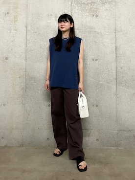 「SENSE OF PLACE by URBAN RESEARCH（センスオブプレイスバイアーバンリサーチ）のアイテム（スリッポン）」を使った、koharuさん（レディース・157cm）の夏コーディネート