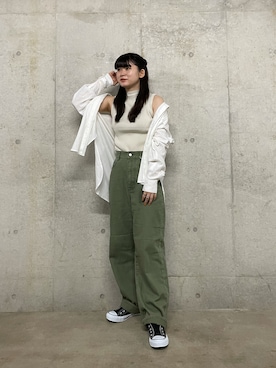 「SENSE OF PLACE by URBAN RESEARCH（センスオブプレイスバイアーバンリサーチ）のアイテム（スリッポン）」を使った、koharuさん（レディース・157cm）の夏コーディネート