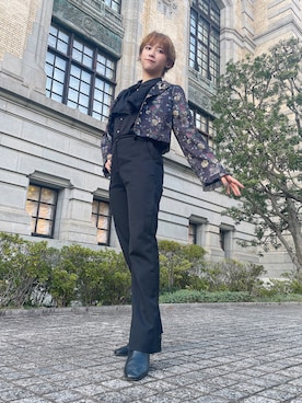 「axes femme（アクシーズファム）のアイテム（ジャケット/アウター）」を使った、大和シヲリさん（レディース・168cm）の秋コーディネート