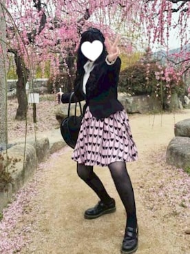 「H&M（エイチ・アンド・エム）のアイテム（ジャケット/アウター）」を使った、むむさん（レディース・152cm）の冬コーディネート