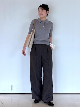「ROPE' PICNIC（ロペピクニック）のアイテム（ショルダーバッグ）」を使った、nodokaさん（レディース・161cm）の秋コーディネート