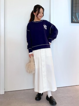 「ROPÉ PICNIC」｜「アイテム（スウェット）」を使った、nodokaさん（レディース・161cm）の秋コーディネート
