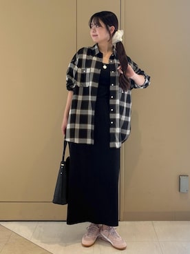 「アイテム（シュシュ）」を使った、nodokaさん（レディース・161cm）の秋コーディネート