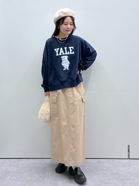 「ROPÉ PICNIC」｜「アイテム（ハンチング/ベレー帽）」を使った、nodokaさん（レディース・161cm）の秋コーディネート