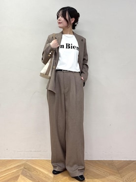 「パンツスタイル」｜「アイテム（ジャケット/アウター）」を使った、nodokaさん（レディース・161cm）の夏コーディネート