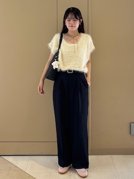 「アイテム（バングル/リストバンド）」を使った、nodokaさん（レディース・161cm）の秋コーディネート