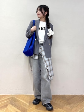 「パンツスタイル」｜「アイテム（ジャケット/アウター）」を使った、nodokaさん（レディース・161cm）の夏コーディネート
