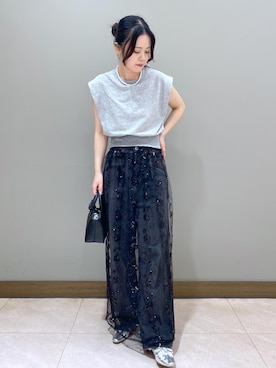 「ROPÉ PICNIC」｜「アイテム（スウェット）」を使った、nodokaさん（レディース・161cm）の夏コーディネート