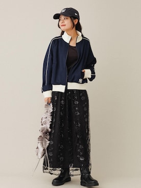 「アイテム（ブルゾン）」を使った、nodokaさん（レディース・161cm・20代）の秋コーディネート