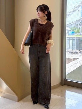 「アイテム（ベスト）」を使った、nodokaさん（レディース・161cm）の夏コーディネート