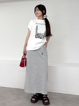 「アイテム（Tシャツ/カットソー）」を使った、nodokaさん（レディース・161cm）の夏コーディネート