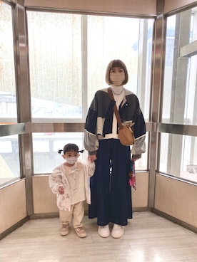 「アイテム（その他トップス、ホワイト系）」を使った、  ‪‪ꪔ̤̫‬ꪔ̤̱ꪔ̤̮ꪔ̤̥さん（レディース・162cm）の秋コーディネート