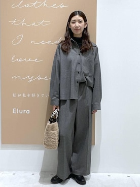 「デート/ロマンティック」｜「アイテム（トートバッグ）」を使った、まゆさん（レディース・167cm）の秋コーディネート