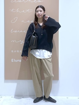 「アイテム（タンクトップ）」を使った、まゆさん（レディース・167cm）の秋コーディネート