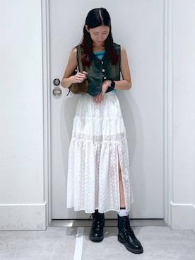 「FOREVER 21（フォーエバー トゥエンティーワン）のアイテム」を使った、まゆさん（レディース・167cm）の夏コーディネート