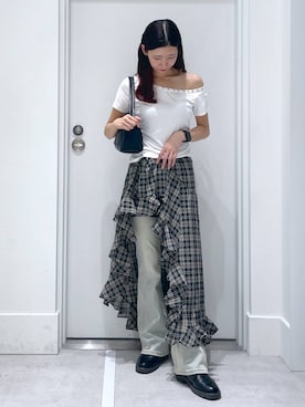 「FOREVER 21（フォーエバー トゥエンティーワン）のアイテム」を使った、まゆさん（レディース・167cm）の夏コーディネート