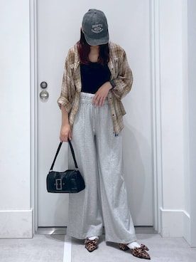 「FOREVER 21（フォーエバー トゥエンティーワン）のアイテム（キャップ）」を使った、まゆさん（レディース・167cm）の夏コーディネート