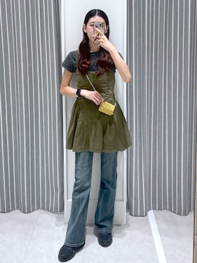 「アイテム（財布）」を使った、まゆさん（レディース・167cm）の夏コーディネート