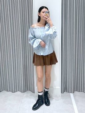 「アイテム（セットアップ）」を使った、まゆさん（レディース・167cm）の夏コーディネート