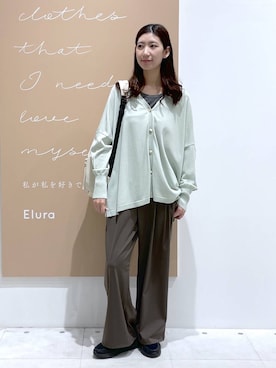 「Elura（エルーラ）のアイテム」を使った、まゆさん（レディース・167cm）の春コーディネート