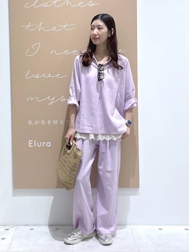 「Elura（エルーラ）のアイテム」を使った、まゆさん（レディース・167cm）の春コーディネート