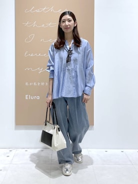 「Elura（エルーラ）のアイテム」を使った、まゆさん（レディース・167cm）の春コーディネート