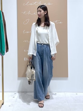 「Elura（エルーラ）のアイテム」を使った、まゆさん（レディース・167cm）の夏コーディネート