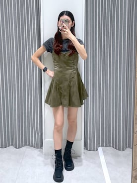 「高見え」｜「アイテム（ブーツ）」を使った、まゆさん（レディース・167cm）の夏コーディネート