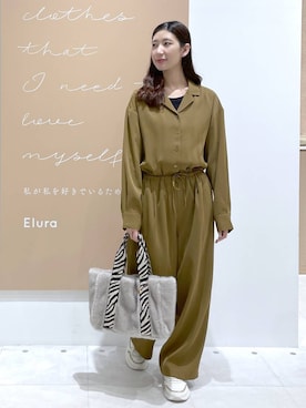 「デート/ロマンティック」｜「アイテム（トートバッグ）」を使った、まゆさん（レディース・167cm）の冬コーディネート