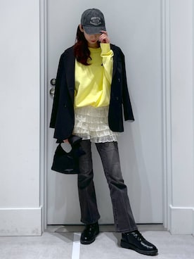 「FOREVER 21（フォーエバー トゥエンティーワン）のアイテム（スウェット）」を使った、まゆさん（レディース・167cm）の冬コーディネート