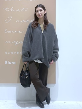 「デート/ロマンティック」｜「アイテム（トートバッグ）」を使った、まゆさん（レディース・167cm）の秋コーディネート