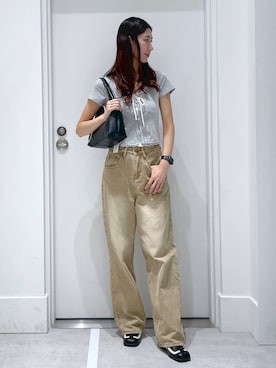 「高見え」｜「アイテム（パンプス）」を使った、まゆさん（レディース・167cm）の夏コーディネート