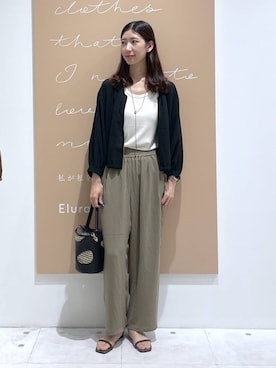 「Elura（エルーラ）のアイテム」を使った、まゆさん（レディース・167cm）の夏コーディネート