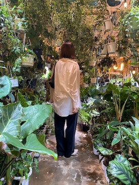 「earth music&ecology（アースミュージックアンドエコロジー）のアイテム（シャツ/ブラウス）」を使った、BAKKI__さん（レディース・165cm）の冬コーディネート