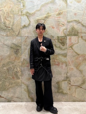 「LAPIIS（ラピス）のOBLIQUE SLIT LAYERED TANKTOP（Tシャツ/カットソー）」を使った、To-kiさん（メンズ・175cm・10代）の夏コーディネート
