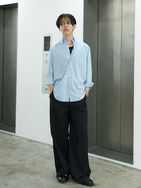 「アイテム（スラックス）」を使った、To-kiさん（メンズ・175cm）の夏コーディネート