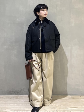 「アイテム（その他アウター）」を使った、takedaさん（レディース・154cm）の秋コーディネート