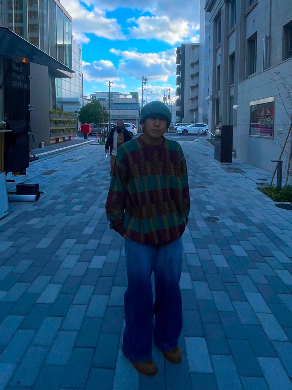 「岡山」｜「HAREのアイテム（パンツ、ブルー系）」を使った、2006sorasora1207さん（メンズ・160cm）の秋コーディネートの1枚目の写真