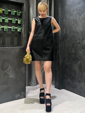 「EMODA」｜「アイテム（ワンピース/ドレス）」を使った、田中愛生さん（レディース・158cm）の夏コーディネート