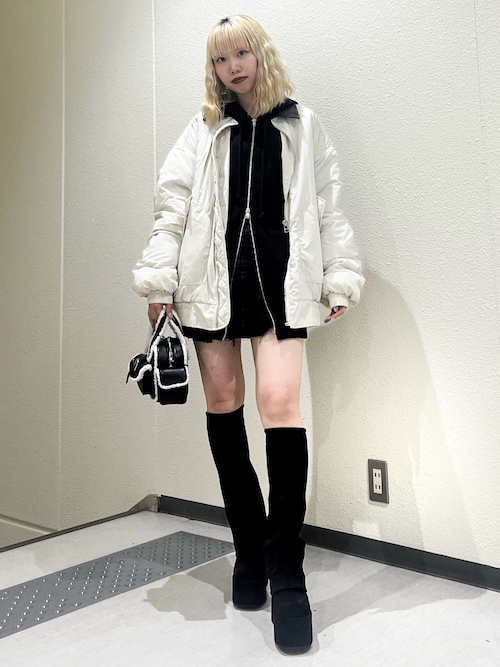 EMODA フレアカバーフィットブーツ アイボリー S フレアーカバー