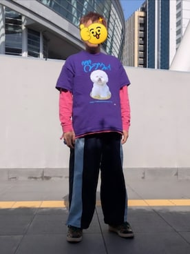 「PUNYUS（プニュズ）のアイテム」を使った、ねむりねむりさん（メンズ・168cm）の春コーディネート