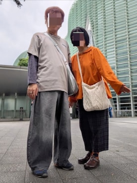 「PUNYUS（プニュズ）のアイテム」を使った、ねむりねむりさん（メンズ・168cm）の春コーディネート