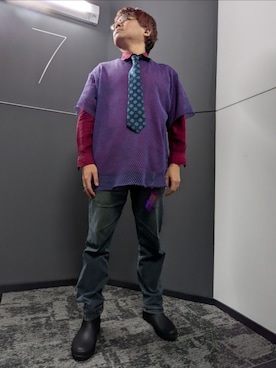 「アイテム（フォーマルスーツ/小物）」を使った、ねむりねむりさん（メンズ・168cm）の秋コーディネート