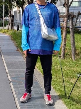 「PUNYUS（プニュズ）のアイテム」を使った、ねむりねむりさん（メンズ・168cm）の秋コーディネート