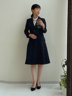 「アイテム（スーツセット）」を使った、makiさん（レディース・169cm）の秋コーディネート
