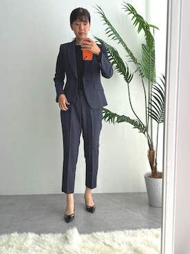 「アイテム（スーツセット）」を使った、makiさん（レディース・169cm）の秋コーディネート