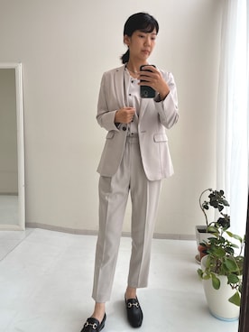 「アイテム（スーツセット）」を使った、makiさん（レディース・169cm）の秋コーディネート