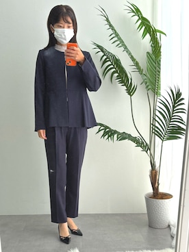 「アイテム（スーツセット）」を使った、makiさん（レディース・169cm）の秋コーディネート