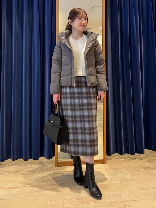 起毛ソフトチェックスカート